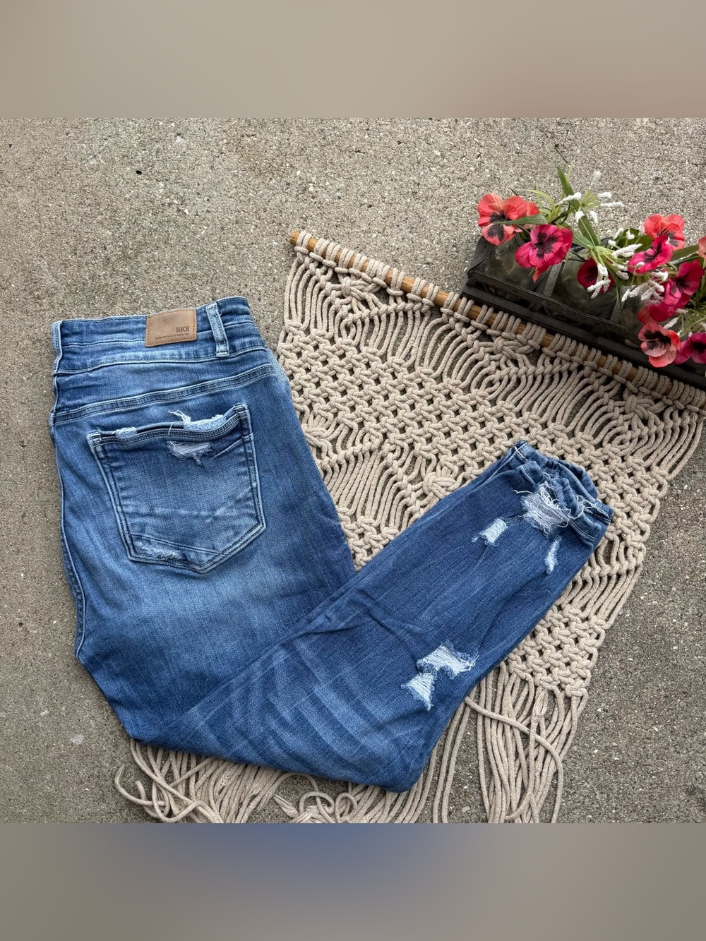BKE Distressed Ankle Skinny Jeans Size 32